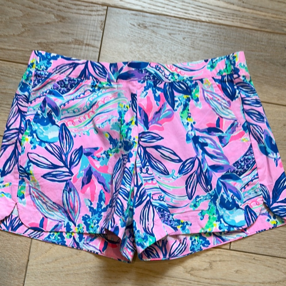 Lilly Pulitzer High Waist Pink and Blue Shorts
